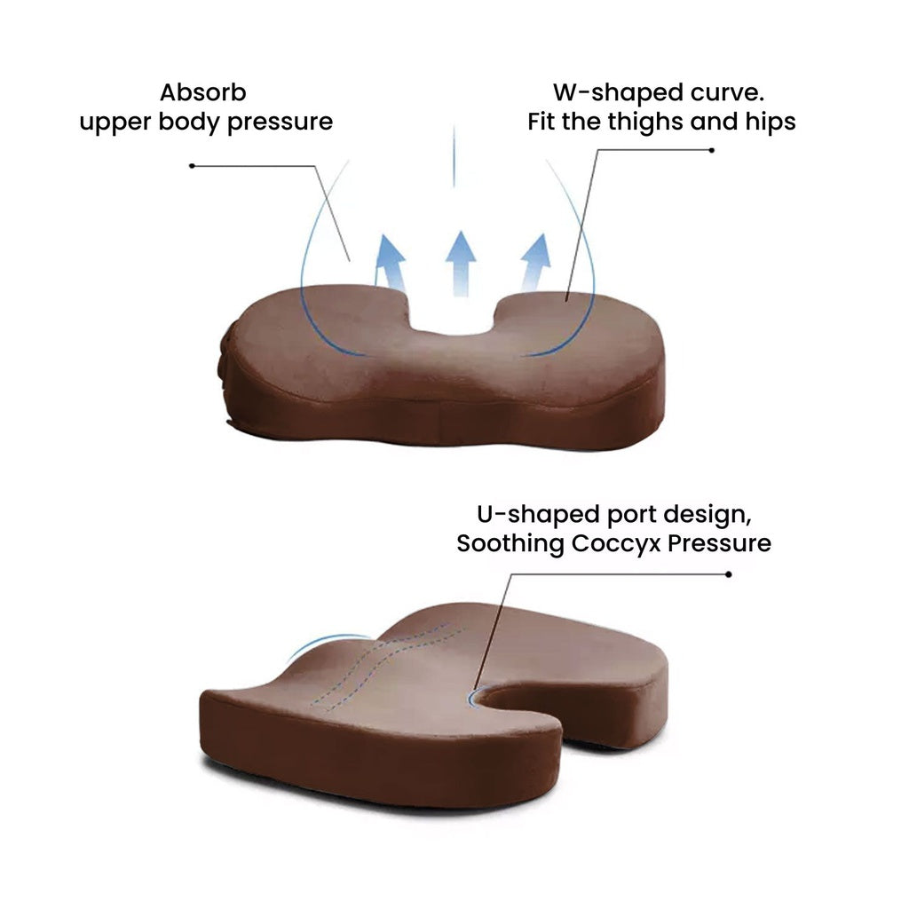 Memory Foam Seat U Shape Brown
