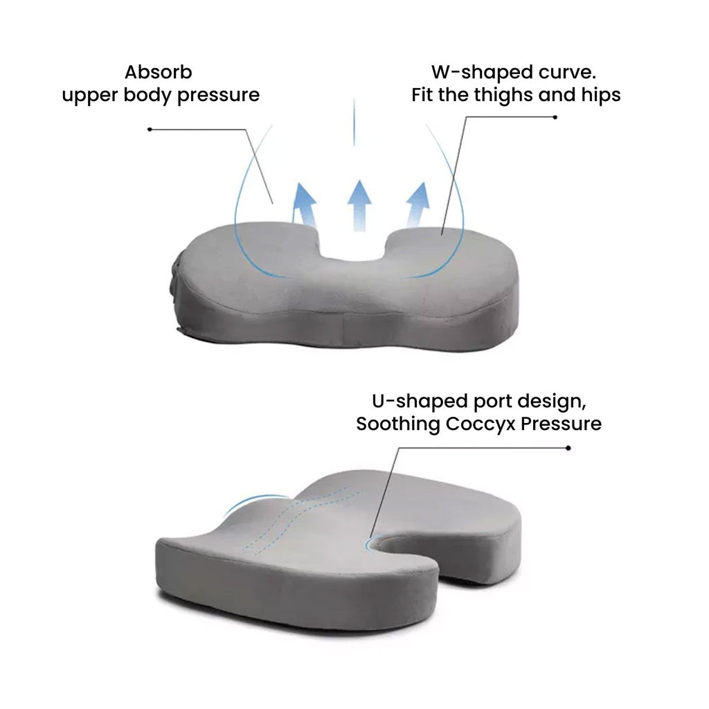Memory Foam Seat U Shape Dark Grey