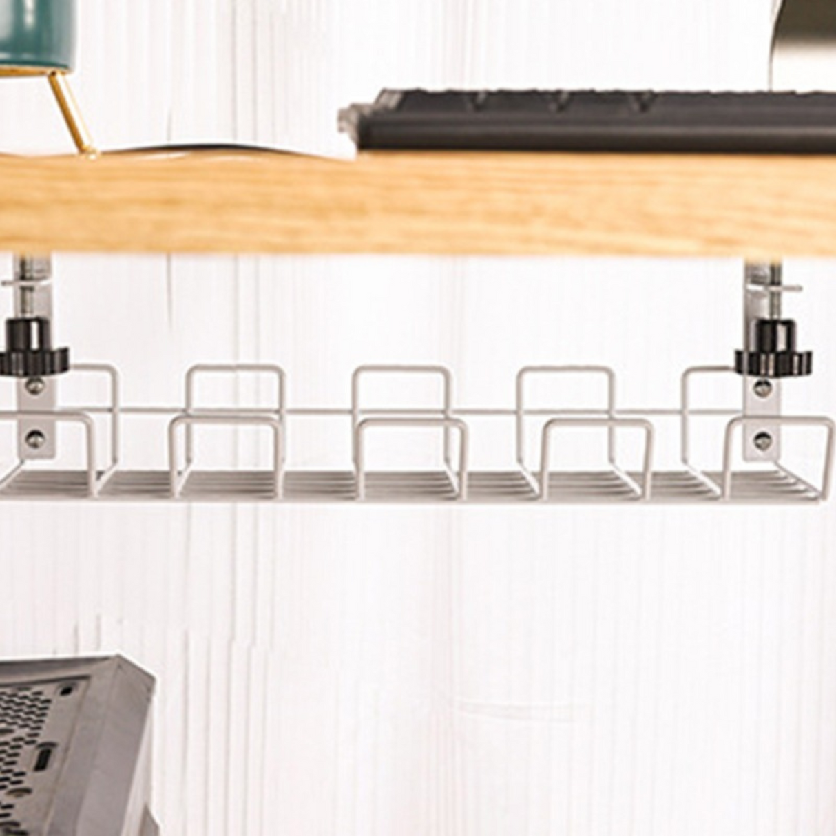 Cable Management Tray- No Drilling Type (White)
