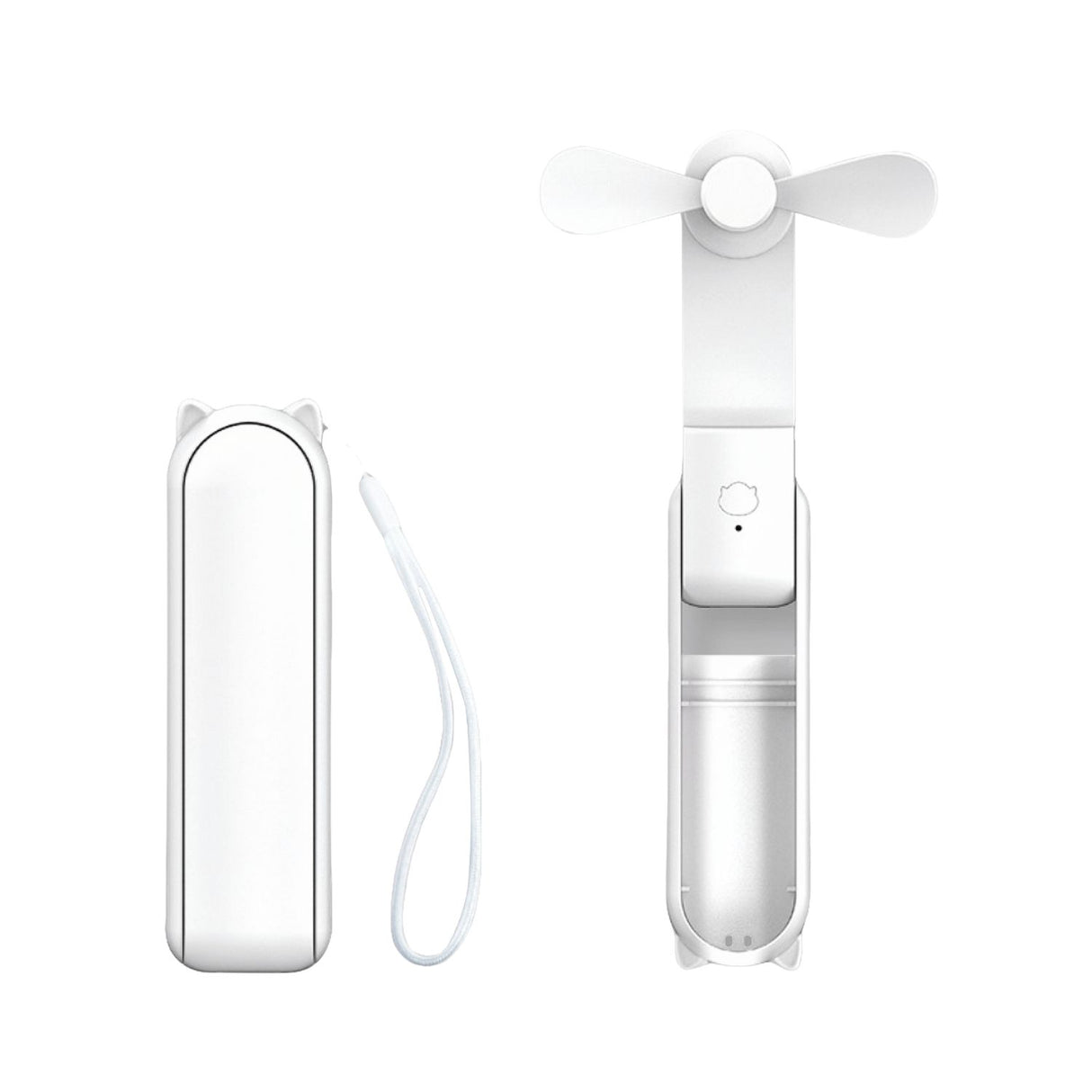USB Rechargeable Portable Handheld Fan with 3 Speed(White) GO-HF-100-XHT