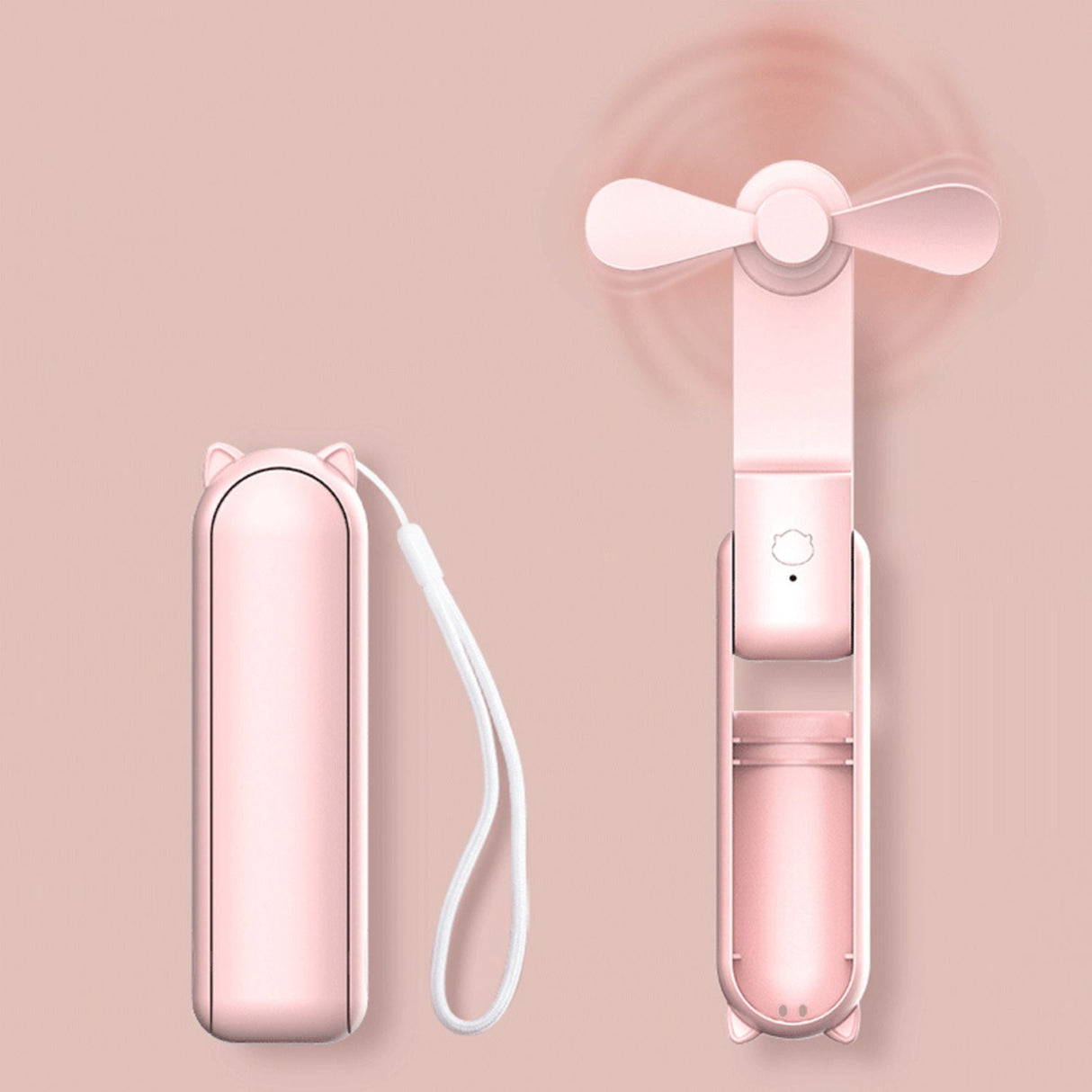 USB Rechargeable Portable Handheld Fan with 3 Speed(Pink) GO-HF-101-XHT