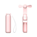 USB Rechargeable Portable Handheld Fan with 3 Speed(Pink) GO-HF-101-XHT