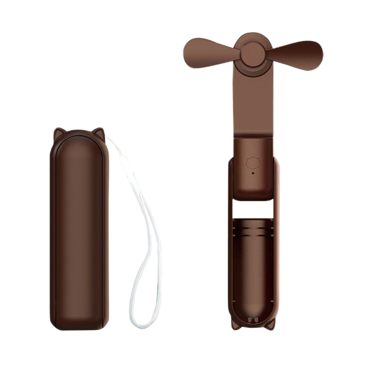 USB Rechargeable Portable Handheld Fan with 3 Speed(Brown) GO-HF-102-XHT
