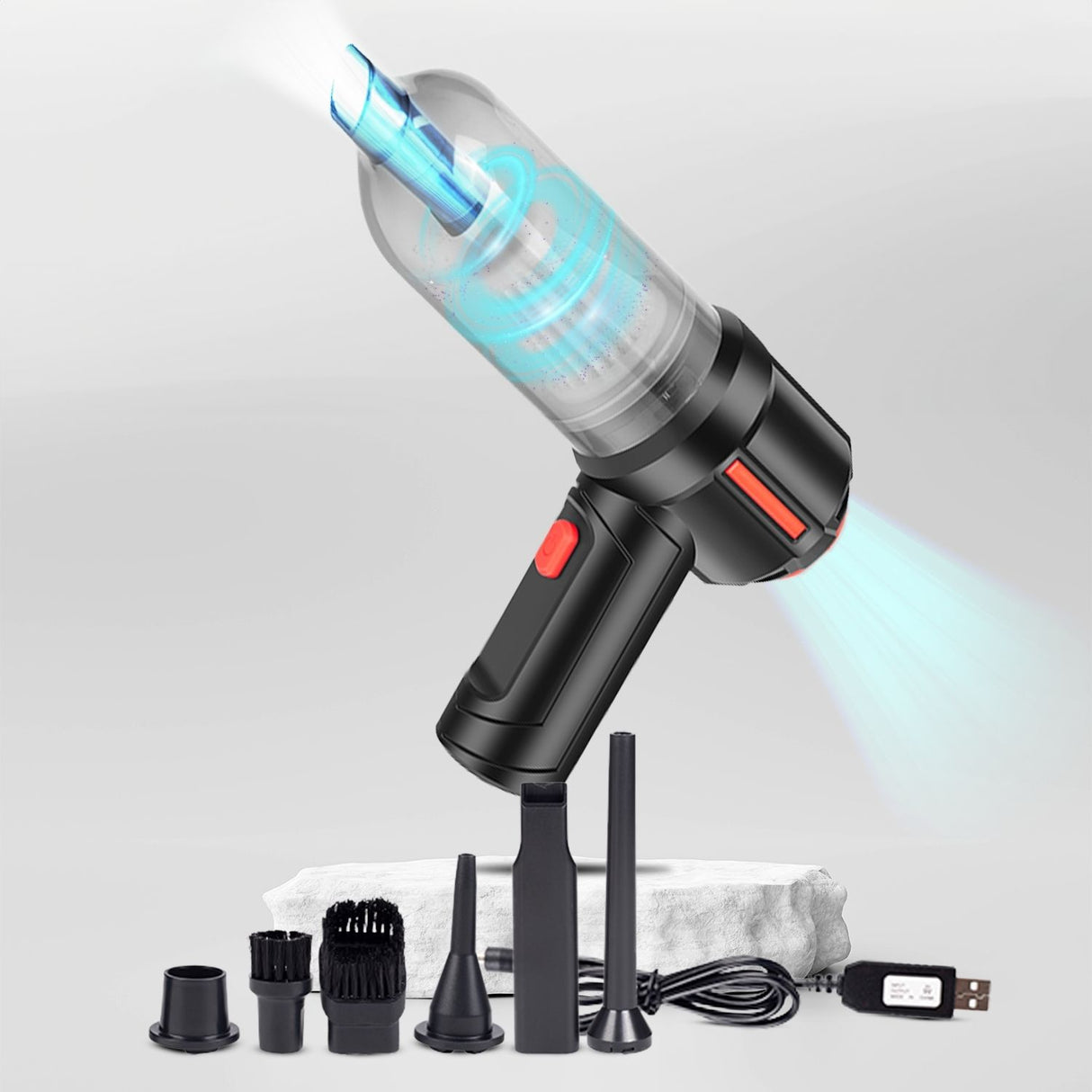 Cordless Air Duster with Vacuum (Black) MK-ADV-101-HL