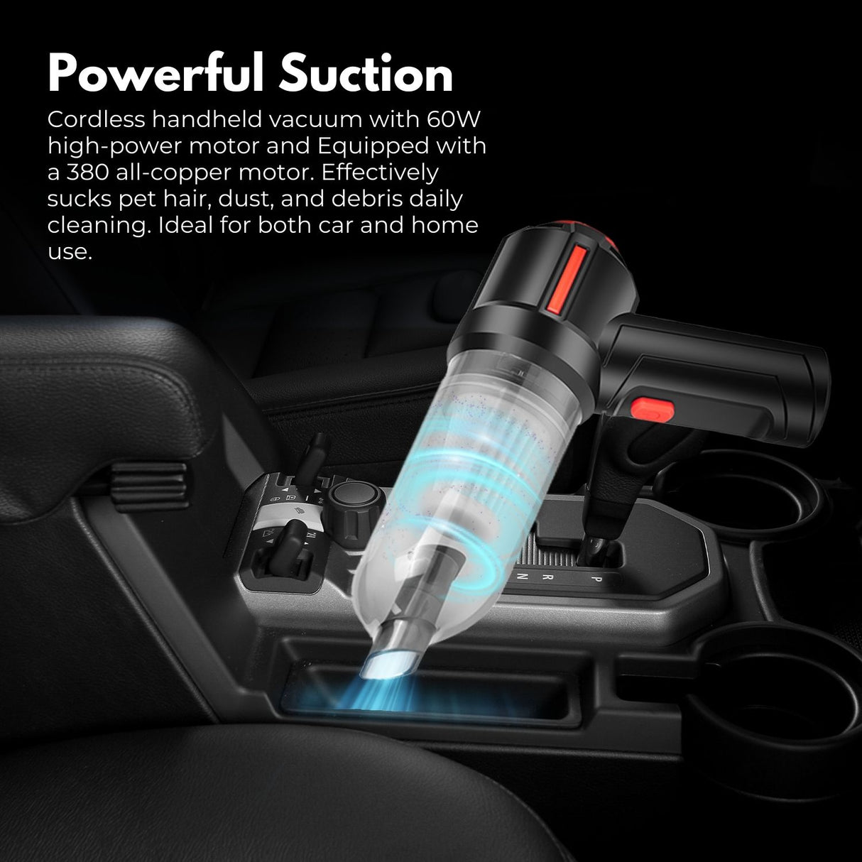 Cordless Air Duster with Vacuum (Black) MK-ADV-101-HL