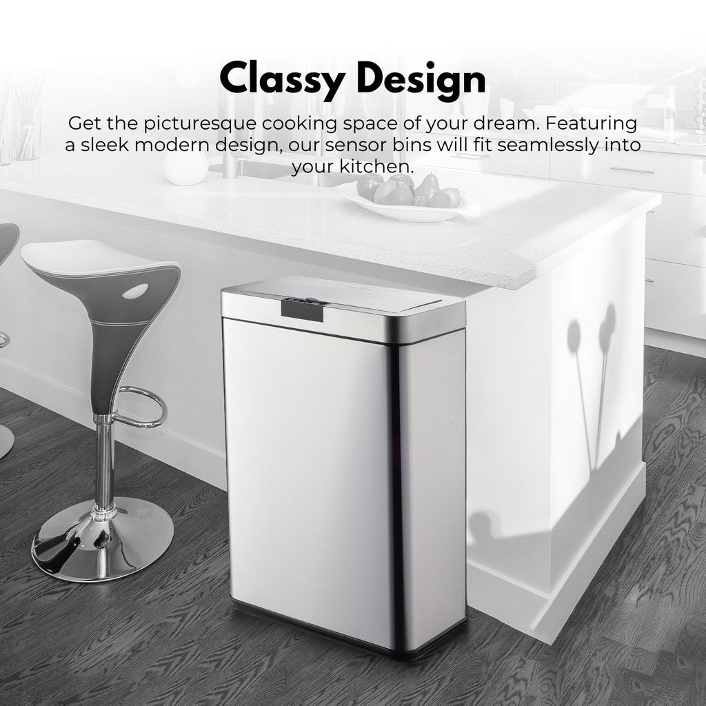 Sensor Bin 50L Wide Silver Square MK-SB-108-JR