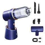 45000RPM 7.8V Rechargeable Cordless Air Duster and Car Vacuum Cleaner with Charging Base (Navy Blue) MK-AD-104-YE