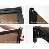 Window Door Awning Canopy Outdoor UV Patio Rain Cover Tawny 1M X 2M Type 3 NE-AG-105-SU
