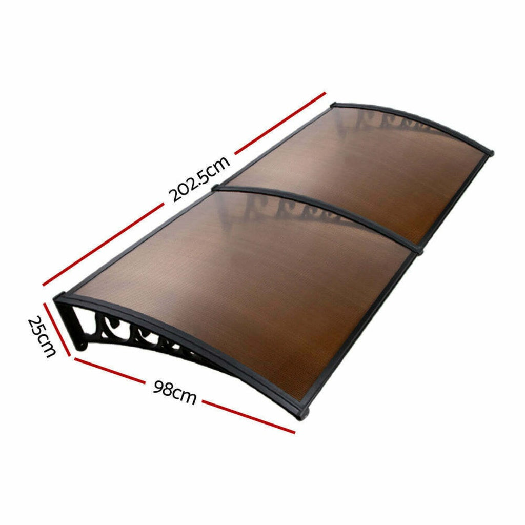 Window Door Awning Canopy Outdoor UV Patio Rain Cover Tawny 1M X 2M Type 3 NE-AG-105-SU