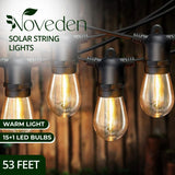 53FT 15+1 Bulbs LED Outdoor String Lights Garden Party Decoration