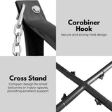 Hammock Chair Stand for Hanging Air Porch Swing Chair (Black) NE-HC-100-DL