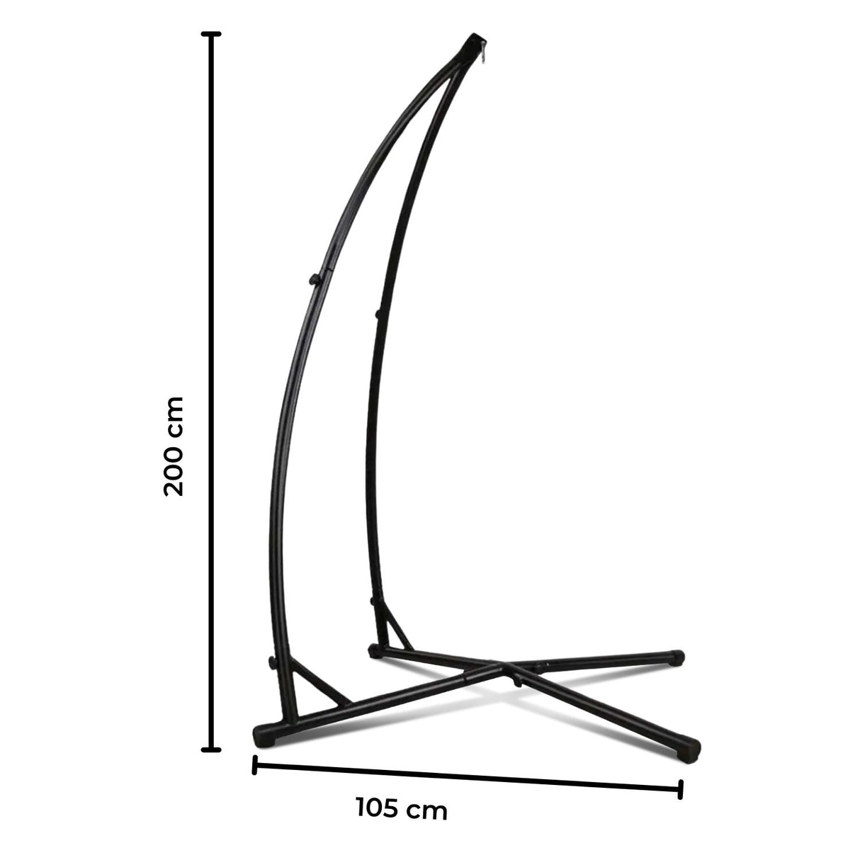 Hammock Chair Stand for Hanging Air Porch Swing Chair (Black) NE-HC-100-DL