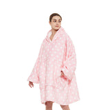Hoodie Blanket Light Pink Polka Dot HM-HB-101-AYS
