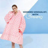 Hoodie Blanket Light Pink Polka Dot HM-HB-101-AYS