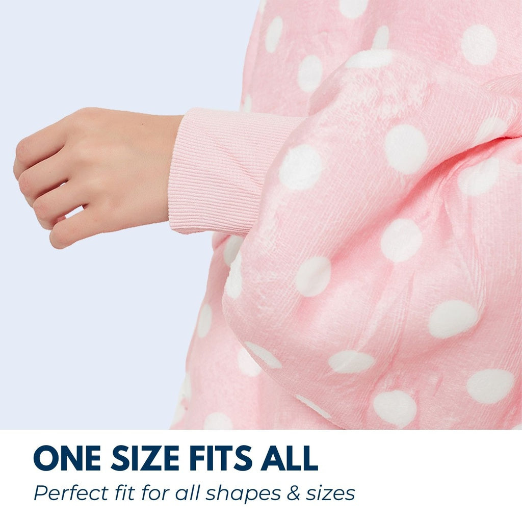 Hoodie Blanket Light Pink Polka Dot HM-HB-101-AYS