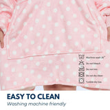 Hoodie Blanket Light Pink Polka Dot HM-HB-101-AYS
