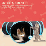 4 Holes Cat Tunnel (Blue) - PT-CT-117-QQQ