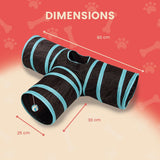 4 Holes Cat Tunnel (Blue) - PT-CT-117-QQQ