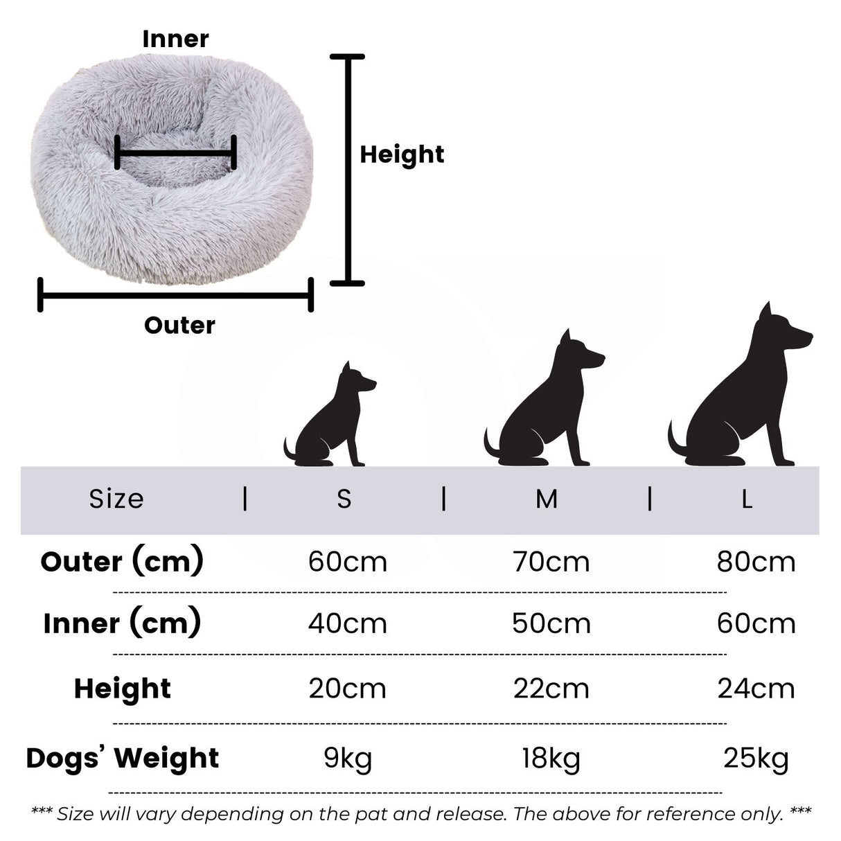 Ped Bed Round Plush (80cm Apple Green) - PT-PB-231-XL (L22 80cm Apple Green)