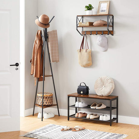 Vintage Coat Rack Stand Black RCR16BX