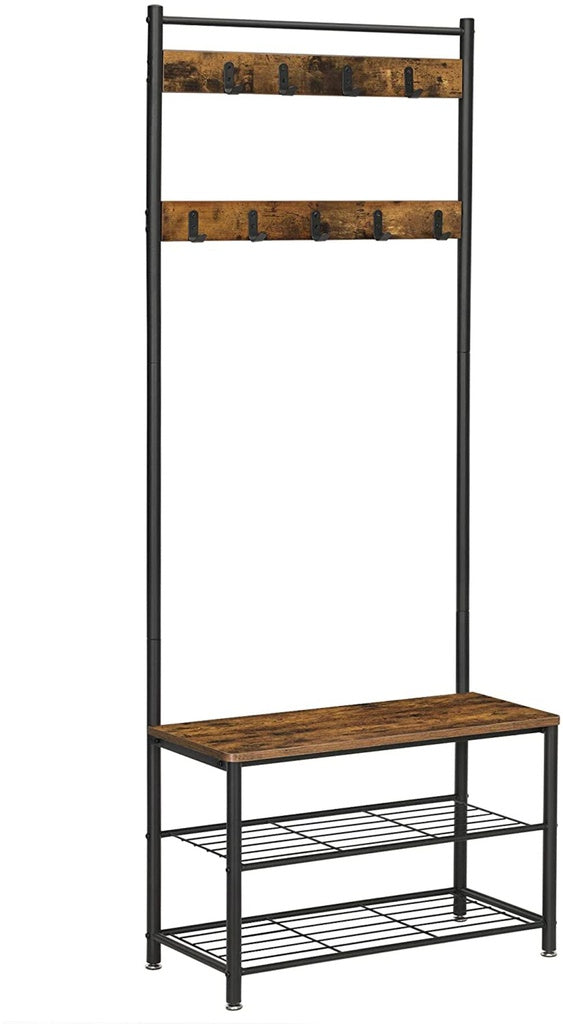 Coat Rack Stand Height 175 cm Rustic Brown HSR41BX