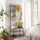 Coat Rack Stand Height 175 cm Rustic Brown HSR41BX