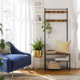 Coat Rack Stand Height 175 cm Rustic Brown HSR41BX