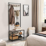 Coat Rack Stand 175cm Greige HSR41MB