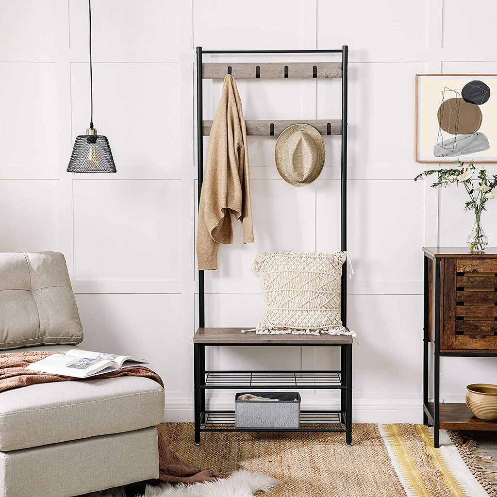 Coat Rack Stand 175cm Greige HSR41MB