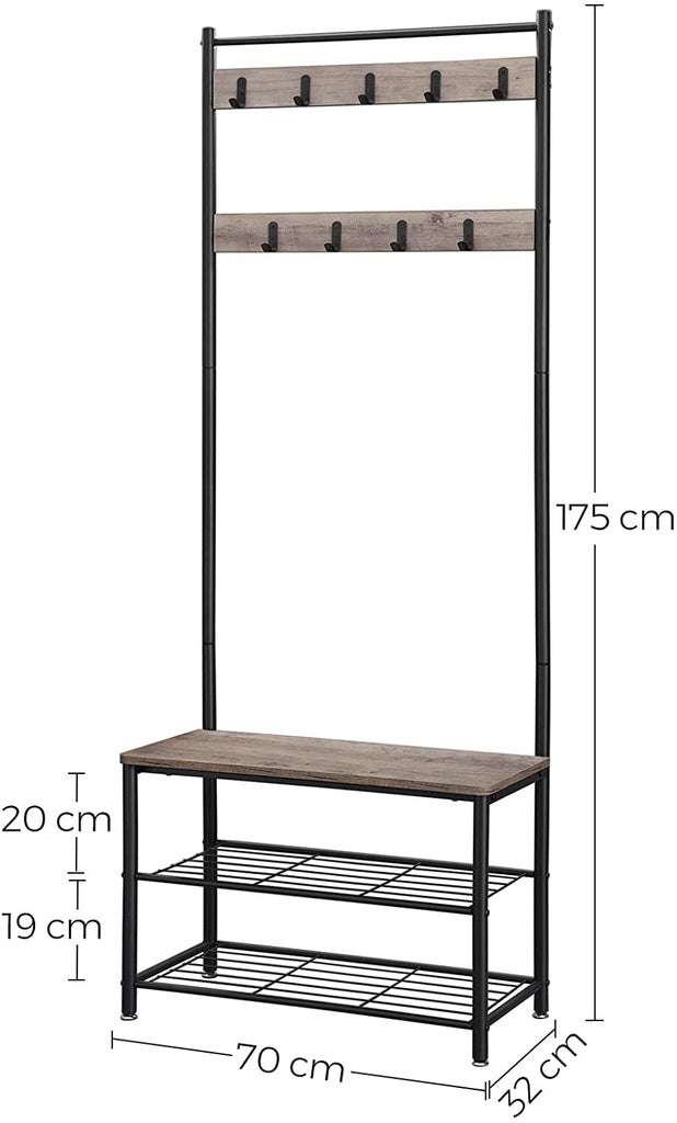 Coat Rack Stand 175cm Greige HSR41MB