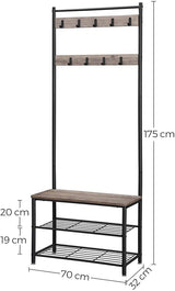 Coat Rack Stand 175cm Greige HSR41MB