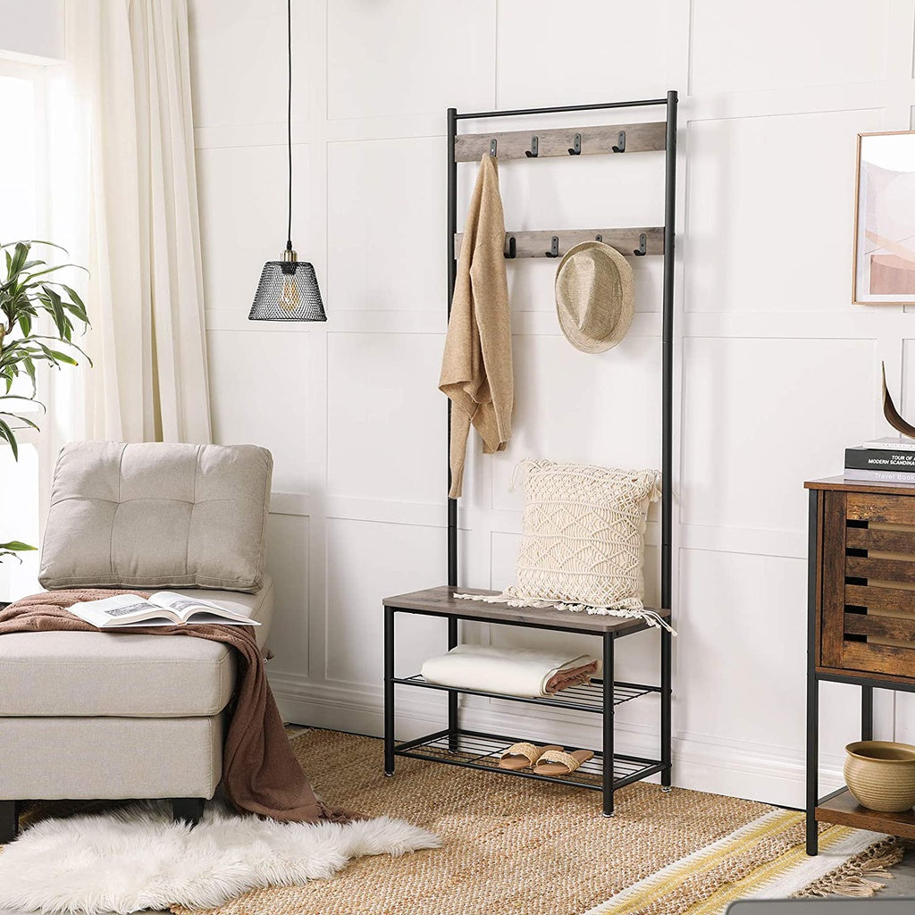 Coat Rack Stand 175cm Greige HSR41MB