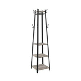 Coat Rack 3 Shelves Greige LCR080B02