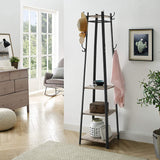 Coat Rack 3 Shelves Greige LCR080B02