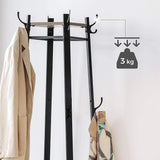 Coat Rack 3 Shelves Greige LCR080B02