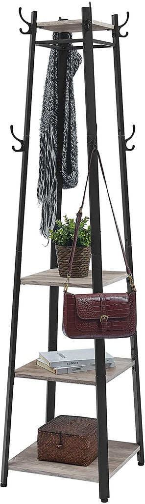 Coat Rack 3 Shelves Greige LCR080B02