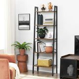 Ladder Shelf 5-Tier Rustic Brown LLS45X