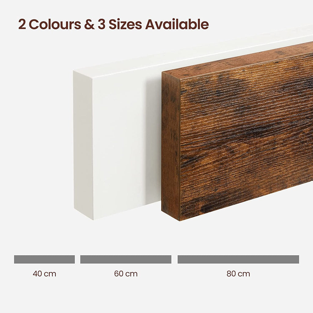 Floating Wall Shelf for Photos Decorations Rustic Brown