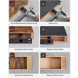 Floating Wall Shelf for Photos Decorations Rustic Brown