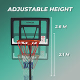 Basketball Hoop Stand ( 2.1M - 2.60M ) BLACK VP-BHS-102-SBA