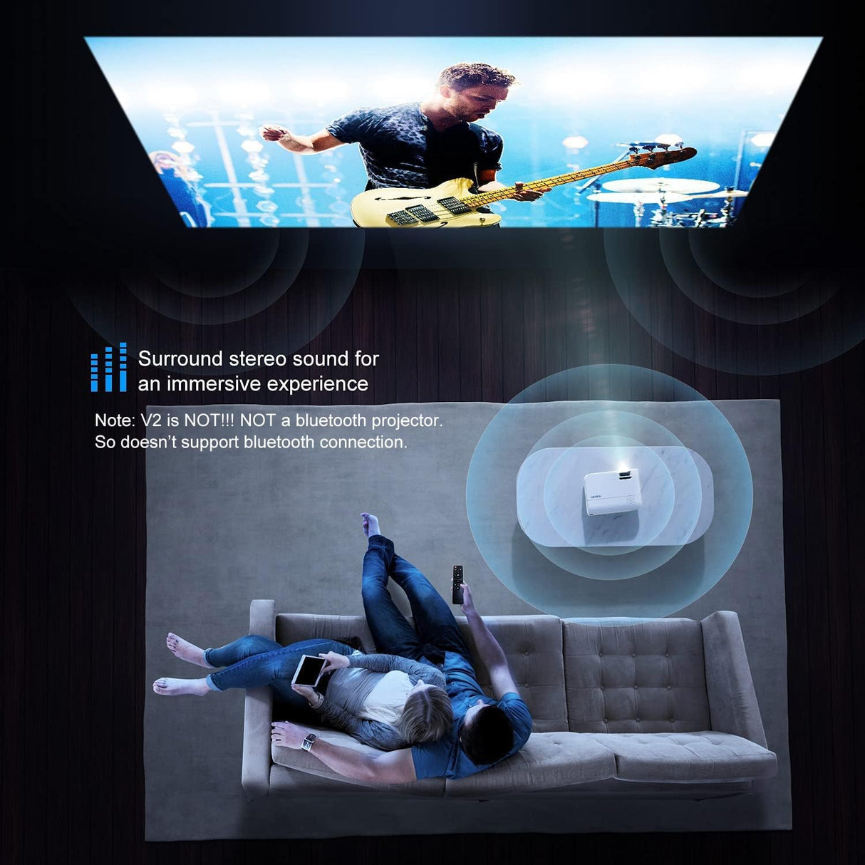 V2 Native 720P LCD Entertainment Projector