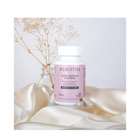 Hair Growth Vitamin Supplements - Biotin and Keratin Capsules