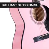 Acoustic Cutaway 40in Guitar - Pink