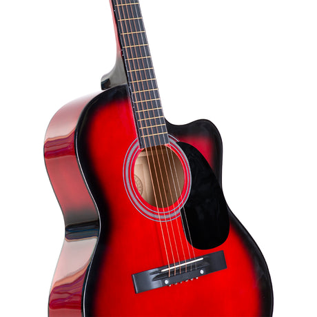 Acoustic Cutaway 40in Guitar - Red