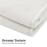 Heated Electric Blanket Double Size Fitted Fleece Underlay Winter Throw - White