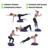 Fitness Yoga Ball Home Gym Workout Balance Trainer Purple