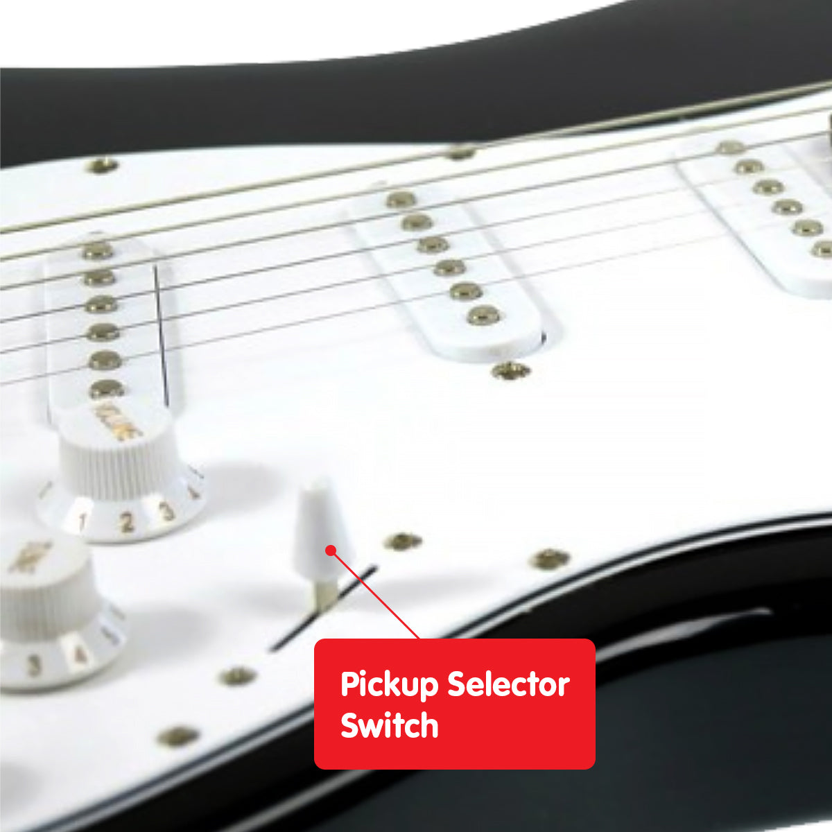 39in Electric Guitar - Black