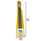 29in 6-String Lap Steel Hawaiian Guitar - Metallic Gold