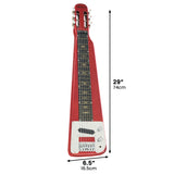 6-String Steel Lap Guitar - Metallic Red