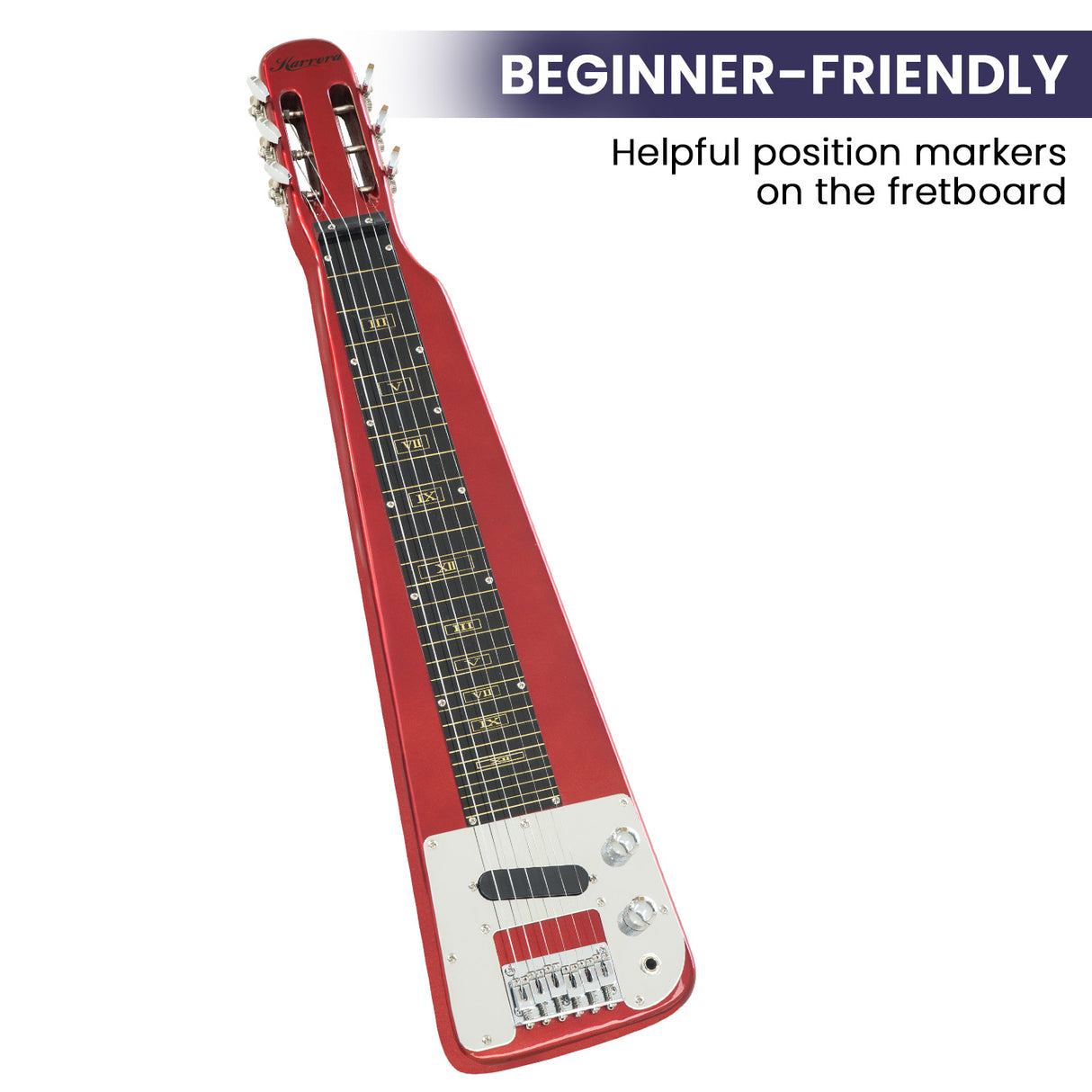 6-String Steel Lap Guitar - Metallic Red